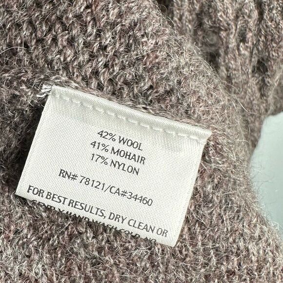 Eileen Fisher Woman Open Knit Cardigan Wool Mohair Blend Mocha Plus Size 2X - Picture 4 of 7